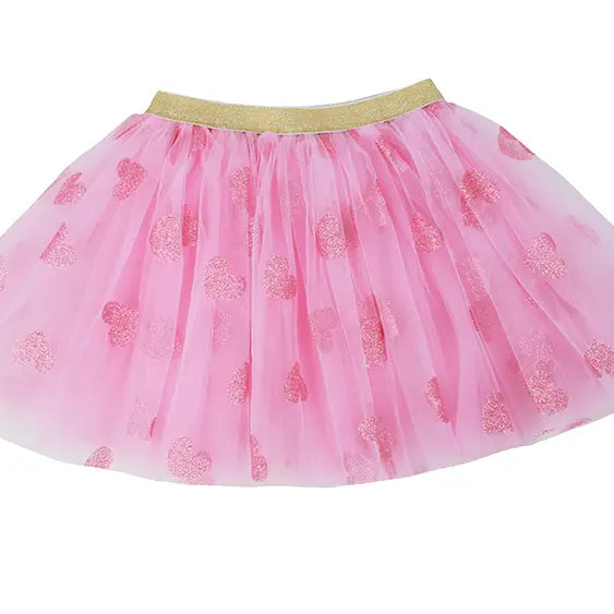 pink glitter heart tutu