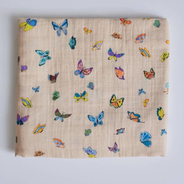 peach shawl butterfly blanket