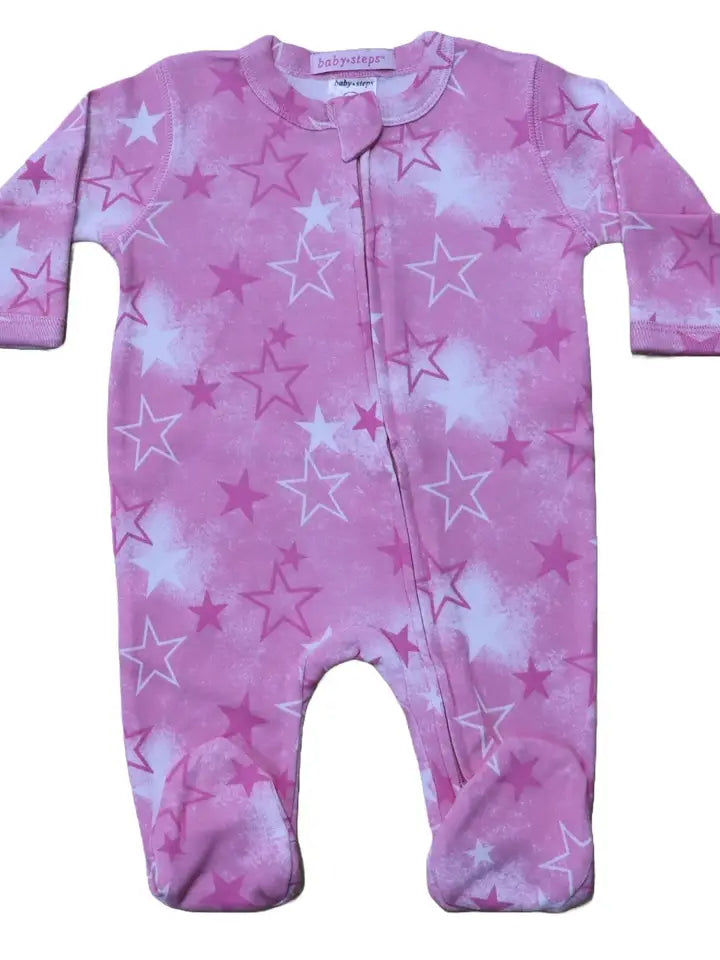 spray star footie pink