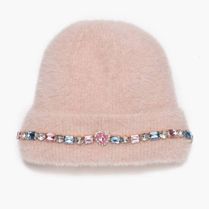 Cotton Candy Jeweled Beanie