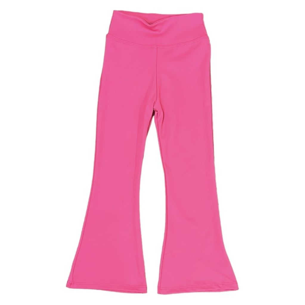 neon pink flare legging