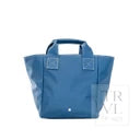 double duty tote coated canvas blue