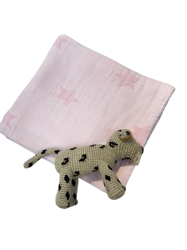 Seersucker with Stars Baby Blanket