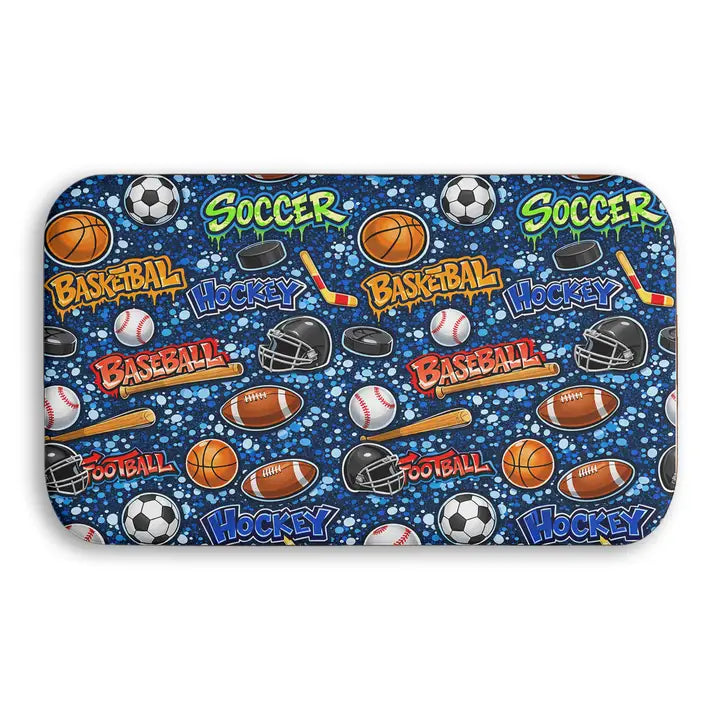 Blue Sports Floor Mat