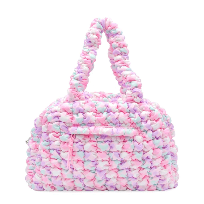 quilted scrunchie medium heart duffle