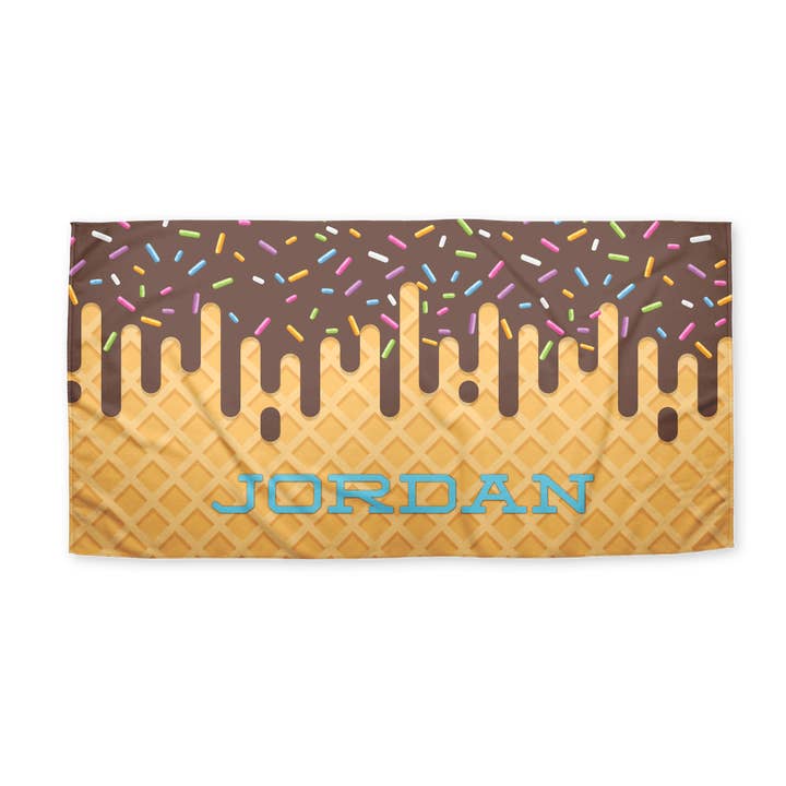 Beach Towel: Chocolate Ice Cream