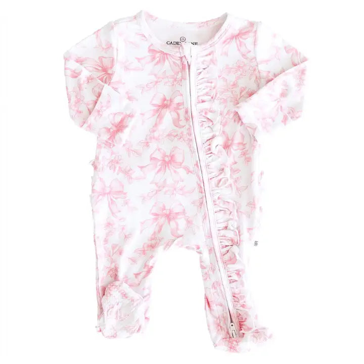 Fancy Frills Ruffle Zipper Footie