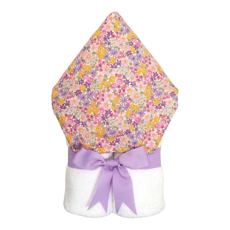 Floral fabric hooded towel