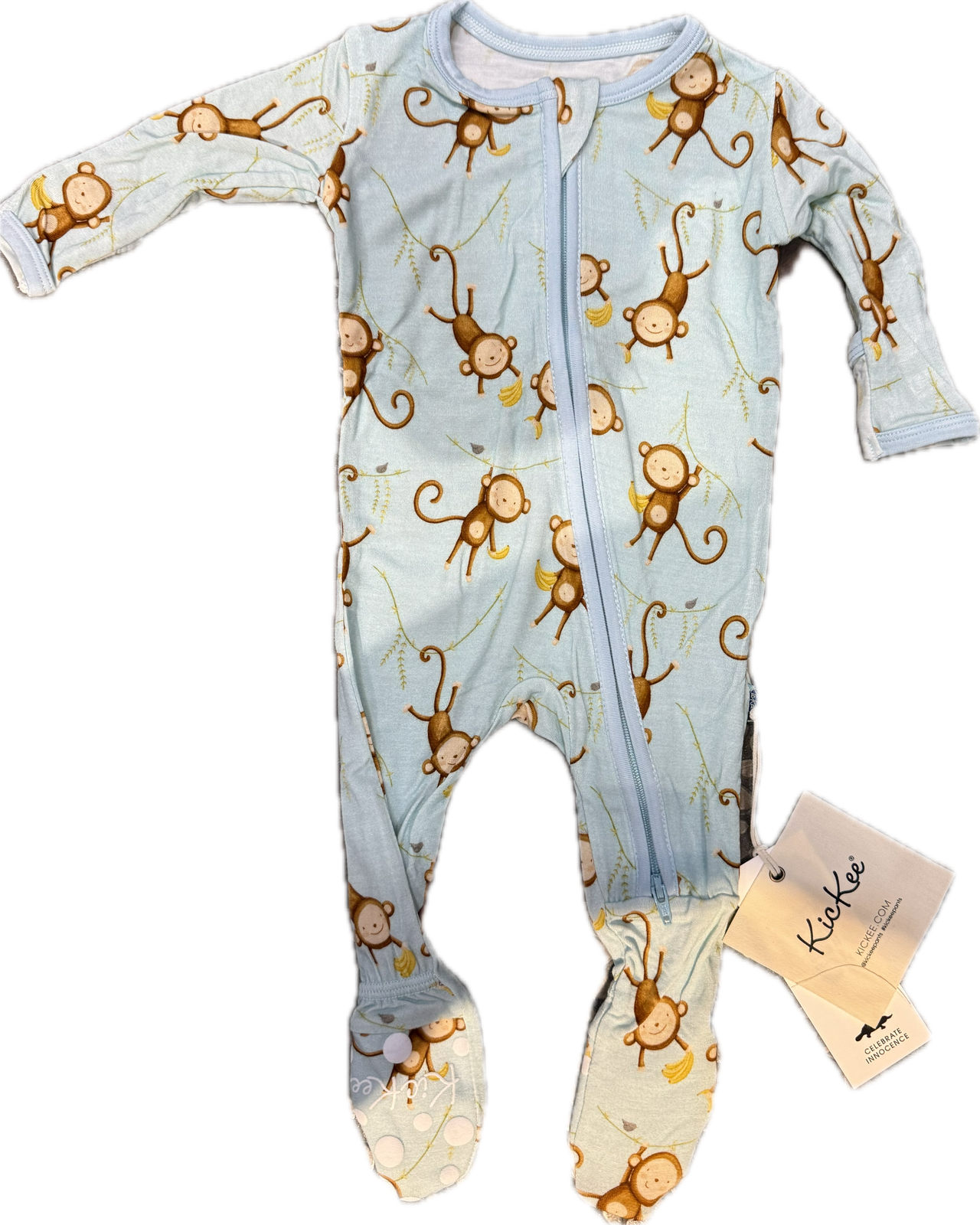 2 way zipper spring sky monkey