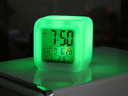 digital alarm clock-color changing