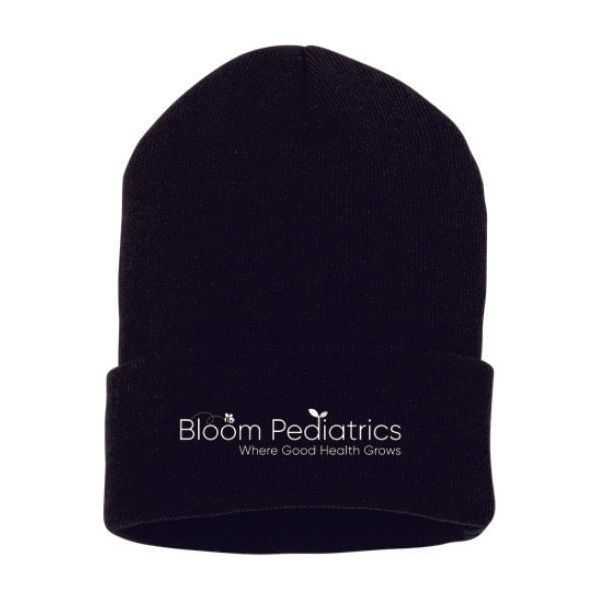 Bloom Pediatrics Embroidered Navy Knit Hat