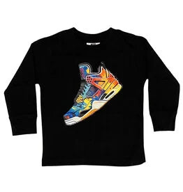 sneakers l/s black shirt