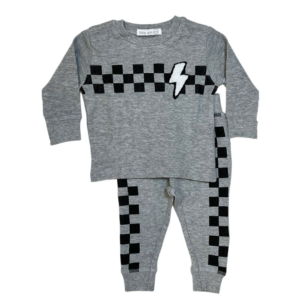 bolt patch 2pc heather set