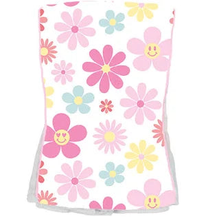 flower power burp cloth