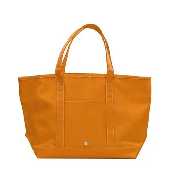 Coated Canvas Maxi Tote - orange