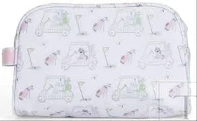 pink putt putt toiletry bag