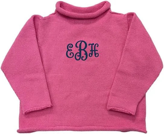 Jersey Rollneck Sweater-Fushia