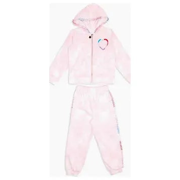 ava heart stitched tie dye set