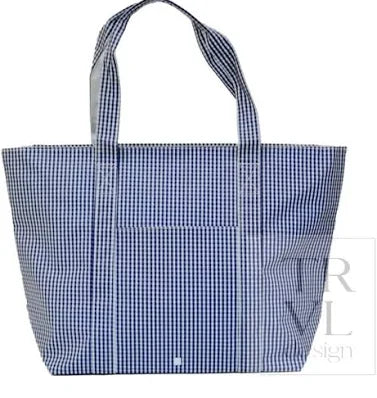 Jumbo Tote-Gingham Navy