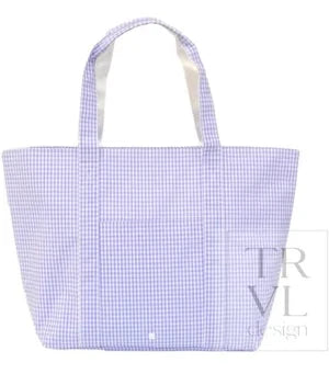 Jumbo Tote-Gingham Lilac