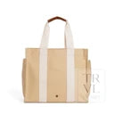 tall coated canvas tote khaki