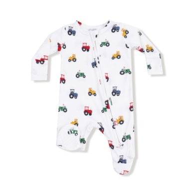 mini tractors 2way zipper footie