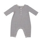 footballs navy and oat romper