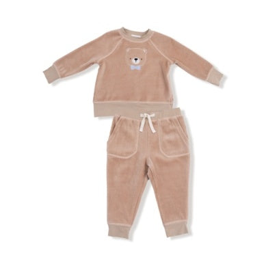 velour teddy bear set
