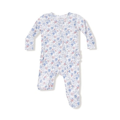 countrygirl floral 2way zipper footie