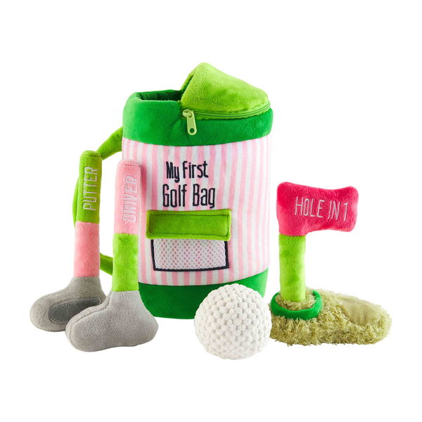 PINK GOLF BAG PLUSH TOY SET