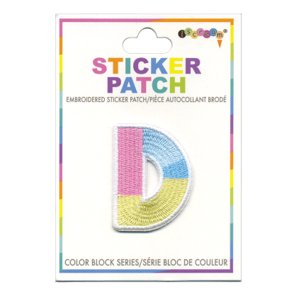 "D" Color Block Sticker Patch
