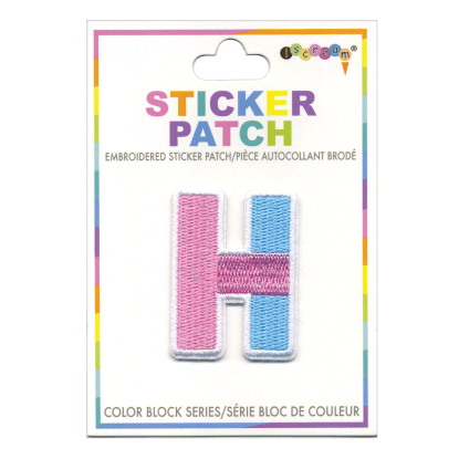 "H" Color Block Sticker Patch