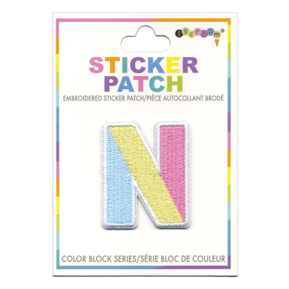 "N" Color Block Sticker Patch