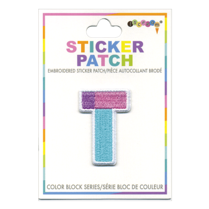 "T" Color Block Sticker Patch