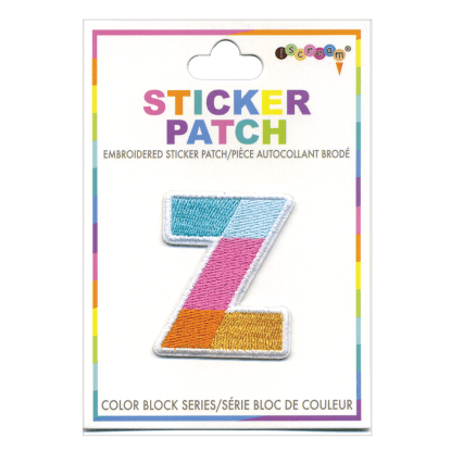 "Z" Color Block Sticker Patch