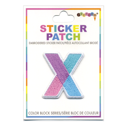 "X" Color Block Sticker Patch