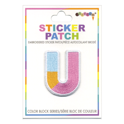 "U" Color Block Sticker Patch