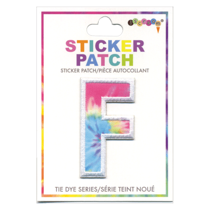 "F" Tie Dye Sticker Patch