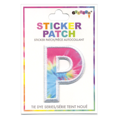 "P" Tie Dye Sticker Patch