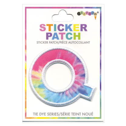 "Q" Tie Dye Sticker Patch
