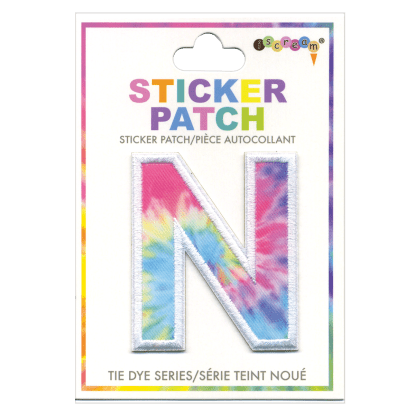 "N" Tie Dye Sticker Patch