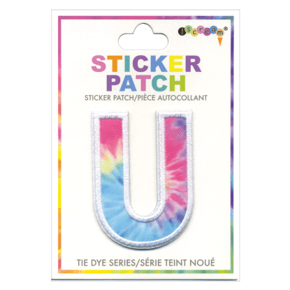 "U" Tie Dye Sticker Patch