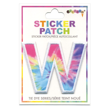 "W" Tie Dye Sticker Patch
