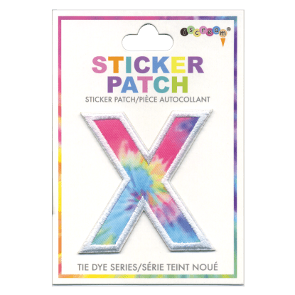 X" Tie Dye Sticker Patch