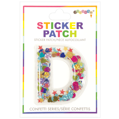 "D" Confetti Sticker Patch