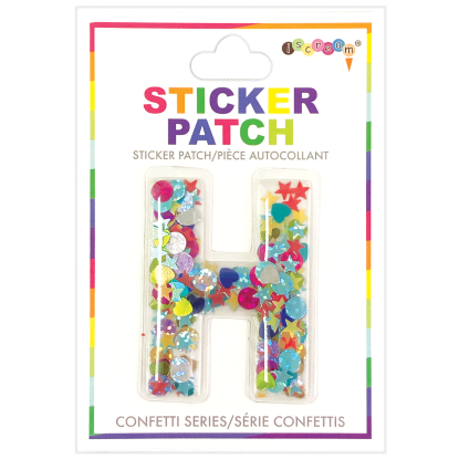 "H" Confetti Sticker Patch