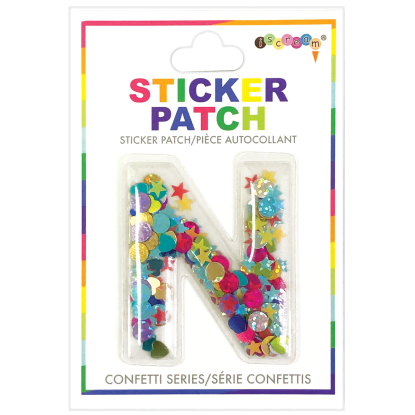 "N" Confetti Sticker Patch
