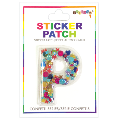 "P" Confetti Sticker Patch