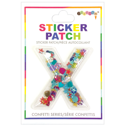 "X" Confetti Sticker Patch