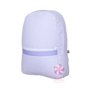 Lilac Seersucker Medium Backpack